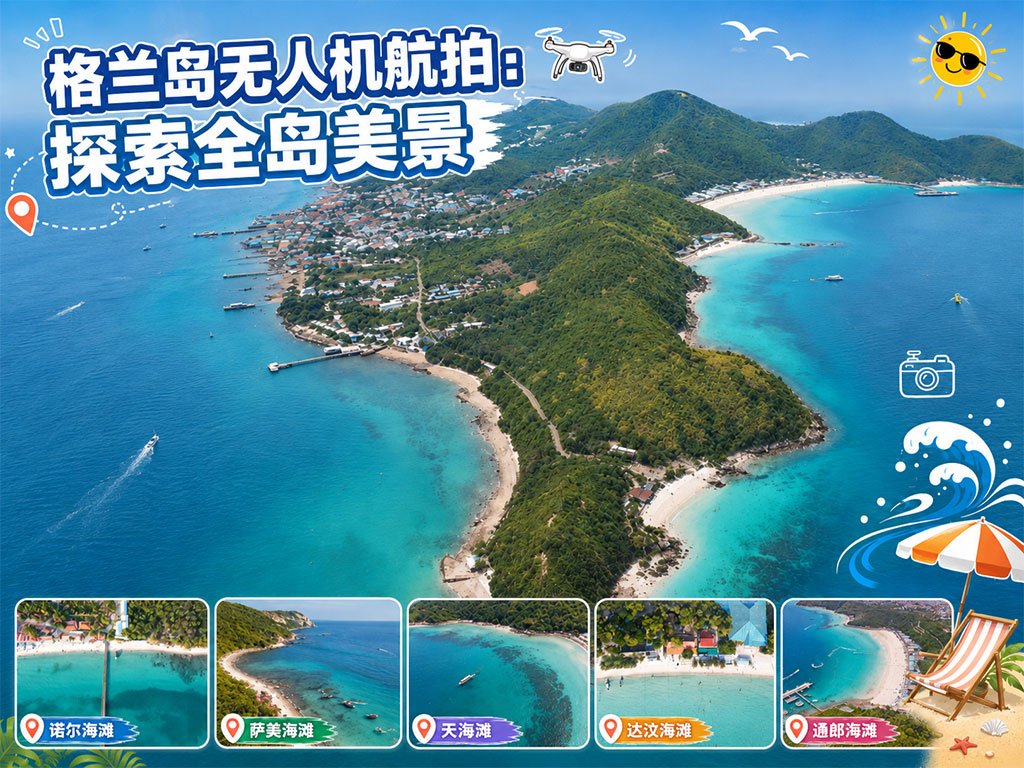 格兰岛无人机航拍-探索所有美丽